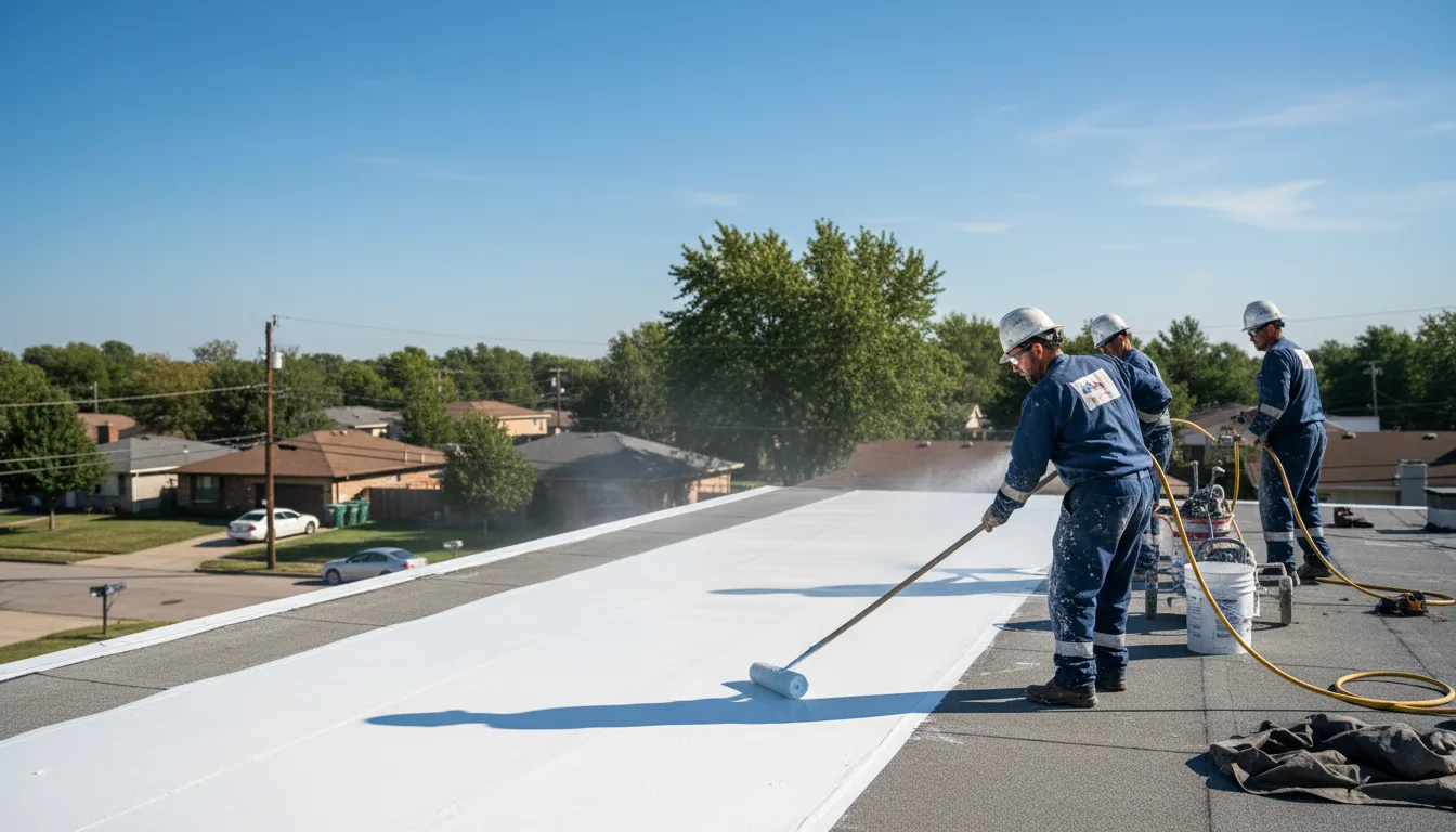 Commercial roof coating in Glen, MS near me